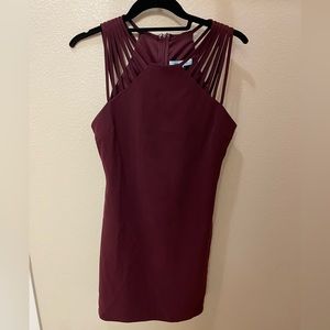Maroon, She + Sky, dress size small